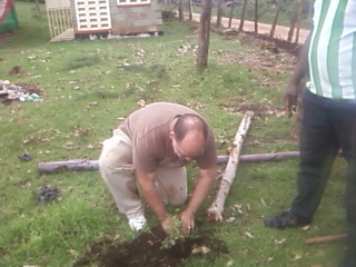 One of the Dignitaries Planting a Memorial Tree